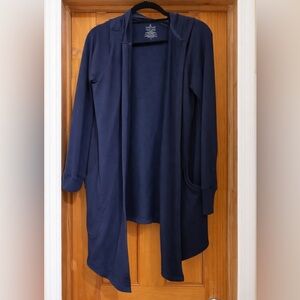 Cuddl Duds Women Navy Open Front Cardigan | Size S